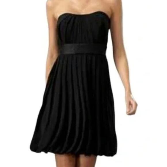 White House Black Market Dress Womens Size 4 Strapless Bubble Hem - Picture 2 of 11